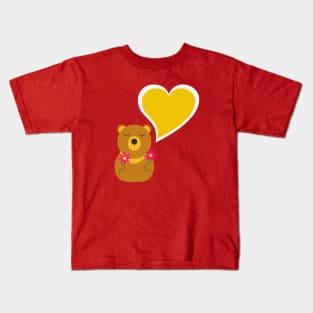 Cute Love Teddy Kids T-Shirt